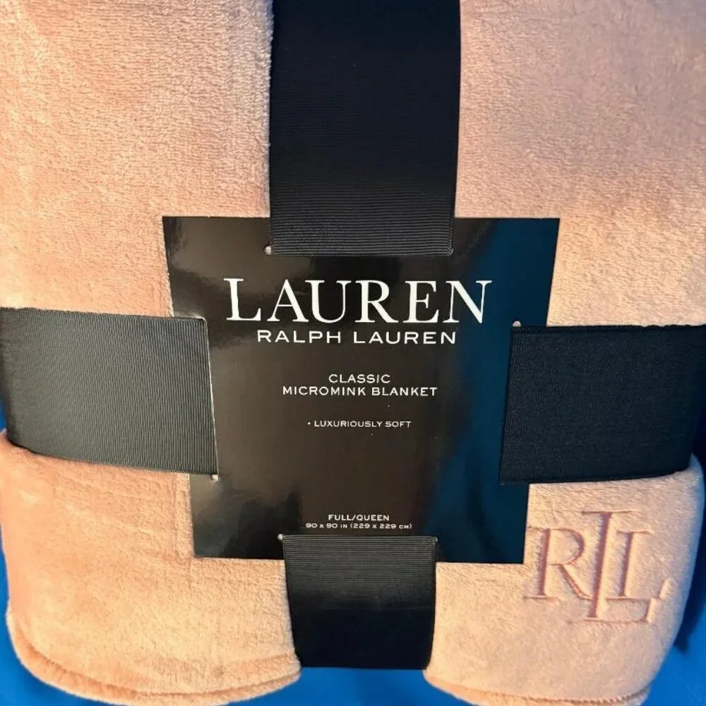 BRAND NEW LAUREN RALPH LAUREN MICROMINK LUXURIOUSLY SOFT QUEEN 90